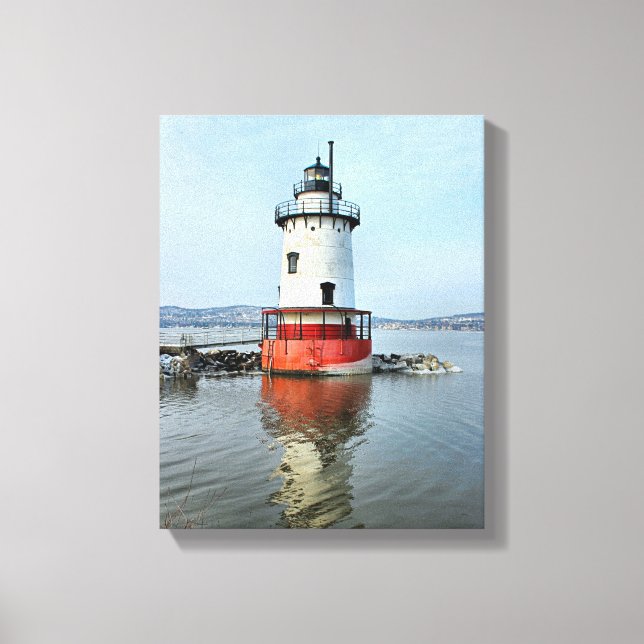 Tarrytown Lighthouse New York Wrapped Canvas Print Leinwanddruck (Vorderseite)