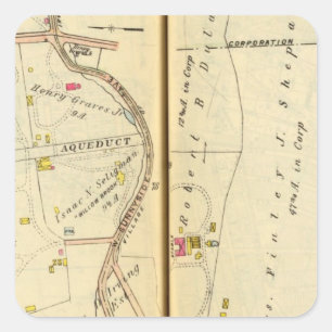 Tarrytown, New York 6 Quadratischer Aufkleber