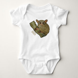Tarsier Cartoon Illustration Baby Strampler
