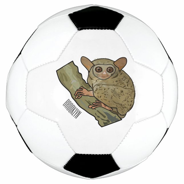 Tarsier Cartoon Illustration Fußball (Vorderseite)