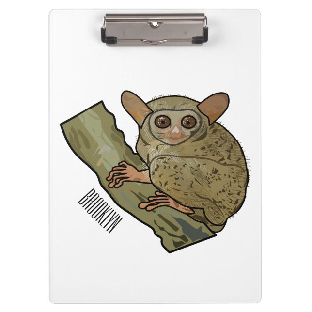 Tarsier Cartoon Illustration Klemmbrett (Vorderseite)