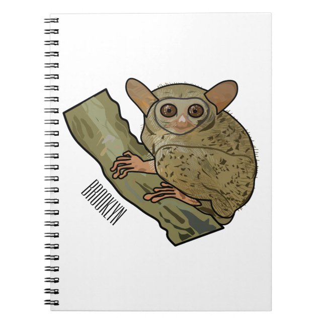Tarsier Cartoon Illustration Notizblock (Vorderseite)