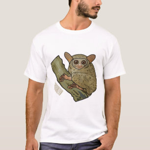 Tarsier Cartoon Illustration T-Shirt