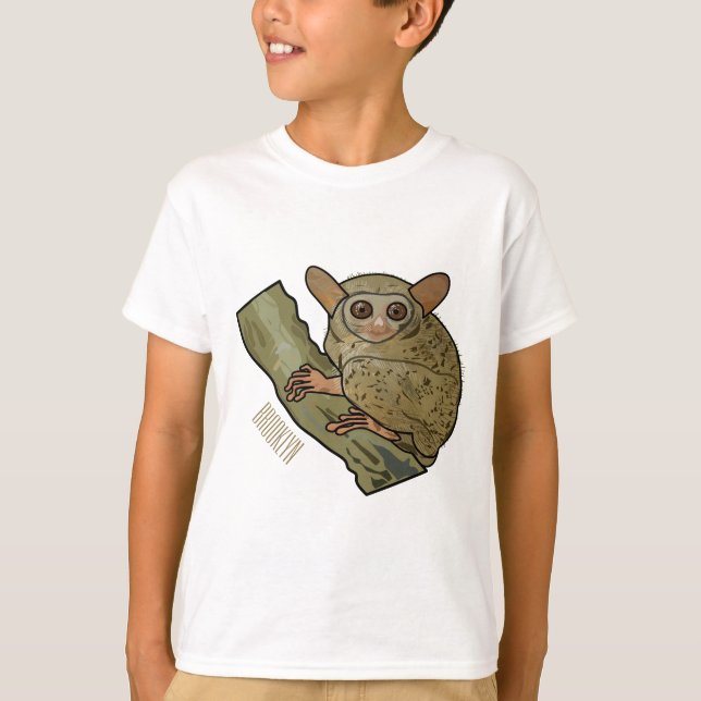 Tarsier Cartoon Illustration T-Shirt (Vorderseite)