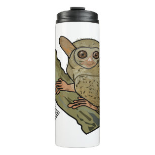 Tarsier Cartoon Illustration Thermosbecher