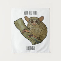 Tarsier Cartoon Illustration
