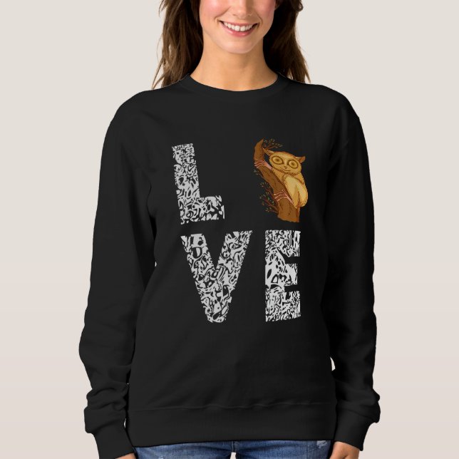 Tarsier Love Leopard Philippine Animal Tarsier Mon Sweatshirt (Vorderseite)