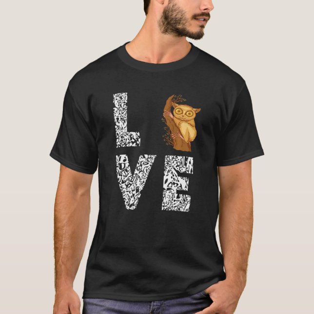 Tarsier Love Leopard Philippine Animal Tarsier Mon T-Shirt (Vorderseite)