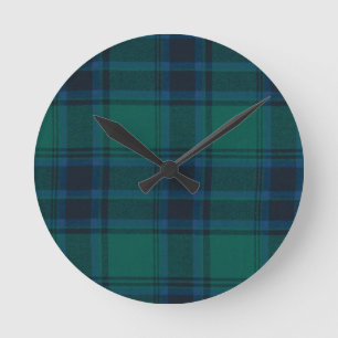 Tartan Acrylic Wall Clock Runde Wanduhr