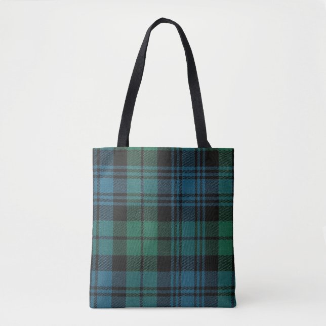 Tartan All-over-Print Tote Bag, Mittel (Vorderseite)