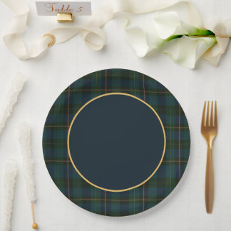 Tartan and Gold Plates  Pappteller