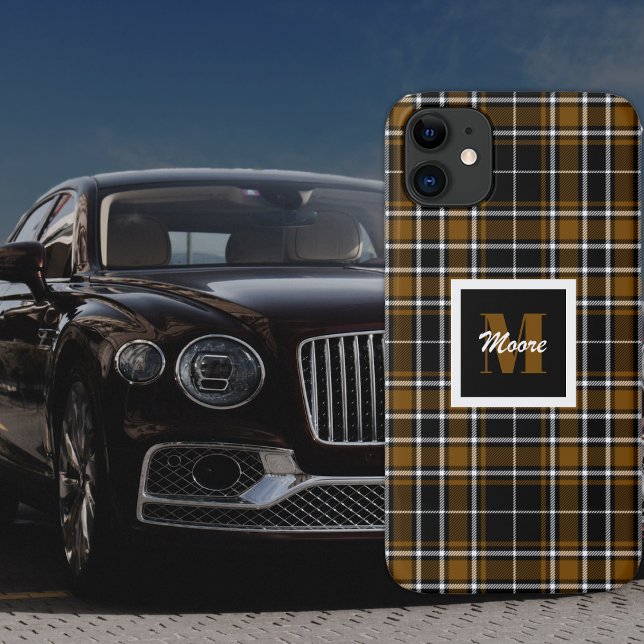 Tartan - Black Honey Brown and Off White Case-Mate iPhone Hülle (Von Creator hochgeladen)