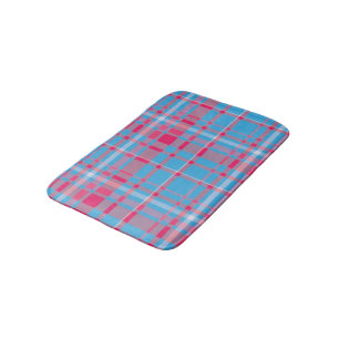 Tartan blau und rot badematte