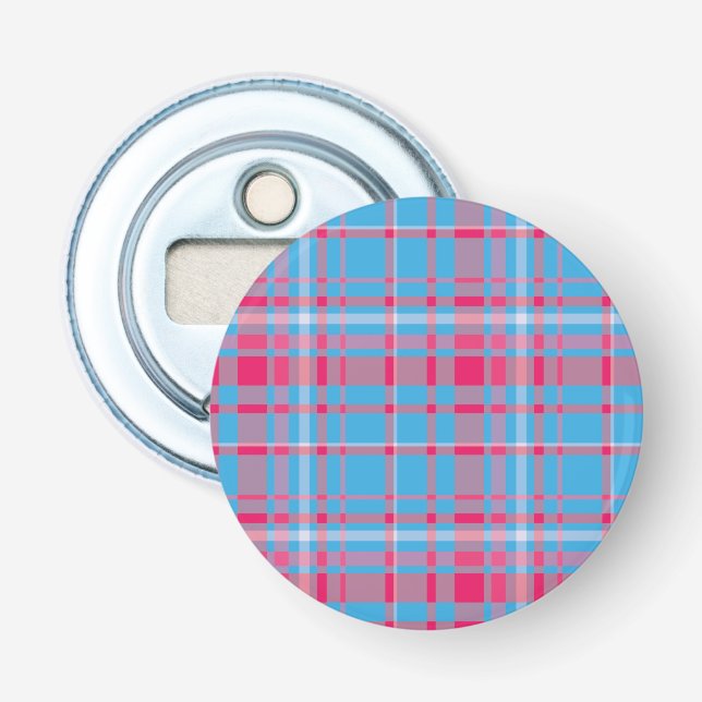 Tartan blau und rot flaschenöffner (Vorderseite)