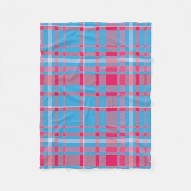 Tartan blau und rot fleecedecke (Vorderseite)