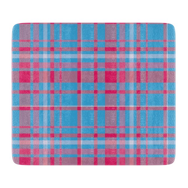 Tartan blau und rot schneidebrett (Vorderseite)