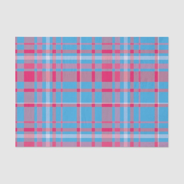 Tartan blau und rot seidenpapier (Vorderseite)
