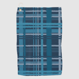 Tartan-blaues Muster Golfhandtuch