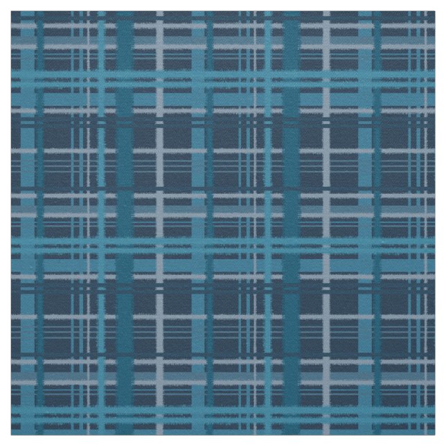Tartan-blaues Muster Stoff (Muster)