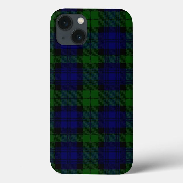 Tartan Blue Green Kariert Case-Mate iPhone Hülle (Rückseite)