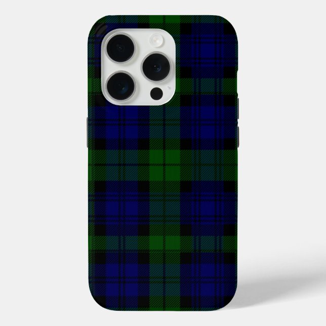Tartan Blue Green Kariert Case-Mate iPhone Hülle (Rückseite)