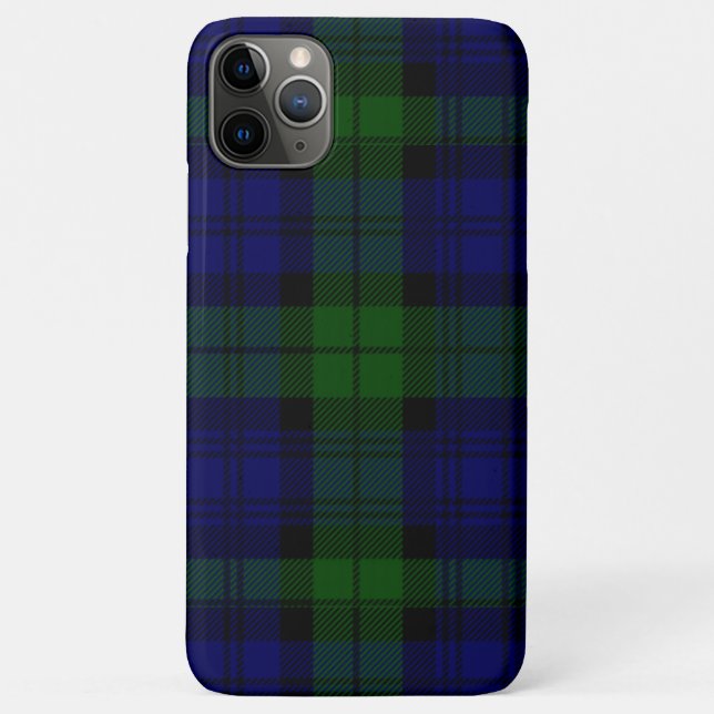 Tartan Blue Green Kariert Case-Mate iPhone Hülle (Rückseite)