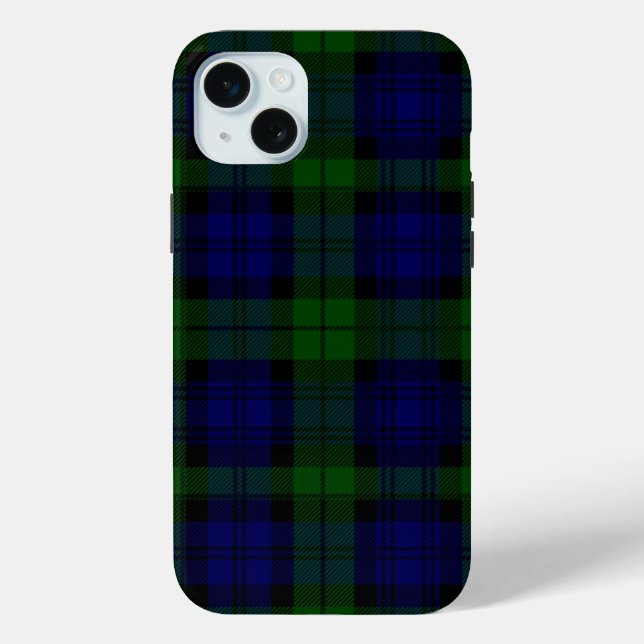 Tartan Blue Green Kariert Case-Mate iPhone Hülle (Rückseite)