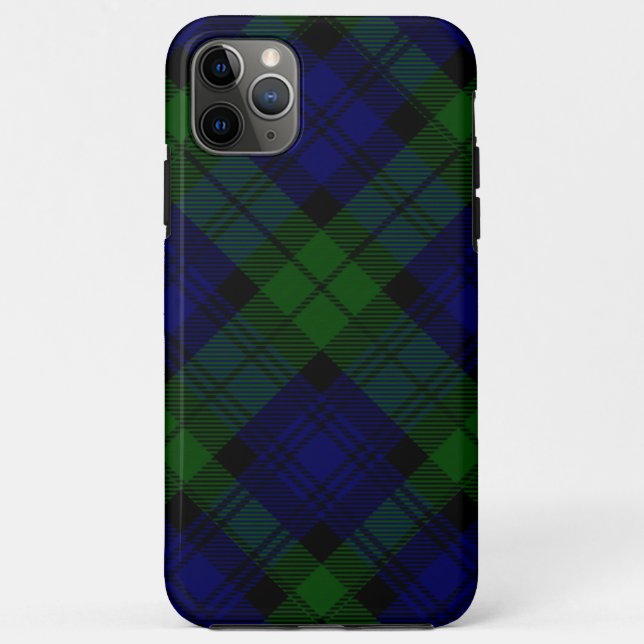 Tartan Blue Green Kariert Case-Mate iPhone Hülle (Rückseite)