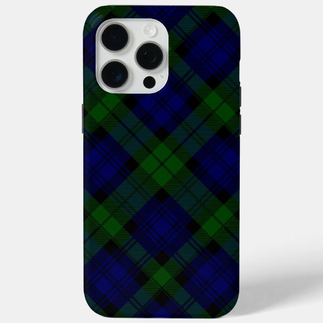 Tartan Blue Green Kariert Case-Mate iPhone Hülle (Rückseite)