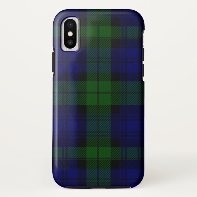 Tartan Blue Green Kariert Case-Mate iPhone Hülle (Rückseite)