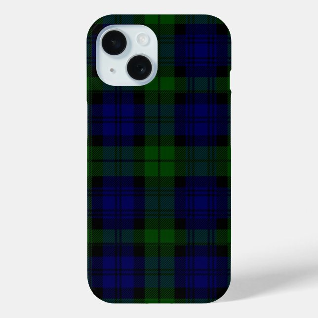 Tartan Blue Green Kariert Case-Mate iPhone Hülle (Rückseite)