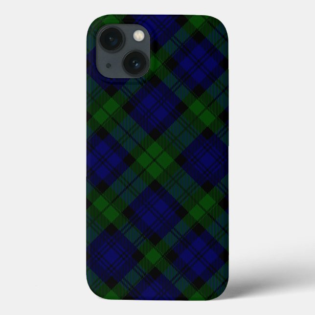 Tartan Blue Green Kariert Case-Mate iPhone Hülle (Rückseite)
