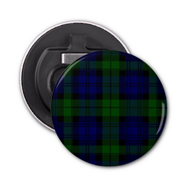 Tartan Blue Green Kariert Flaschenöffner (Vorderseite)
