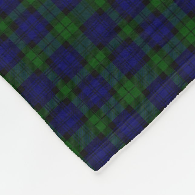 Tartan Blue Green Kariert Fleecedecke (Ecke)