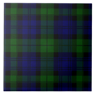 Tartan Blue Green Kariert Fliese
