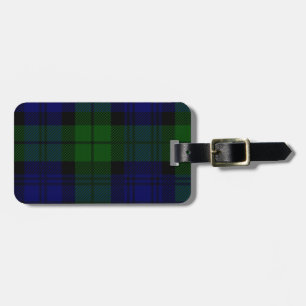 Tartan Blue Green Kariert Gepäckanhänger