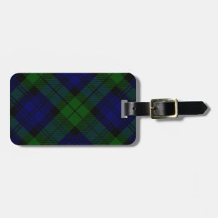 Tartan Blue Green Kariert Gepäckanhänger