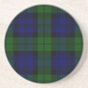 Tartan Blue Green Kariert Getränkeuntersetzer