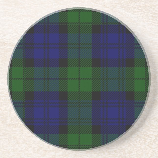 Tartan Blue Green Kariert Getränkeuntersetzer (Vorne)