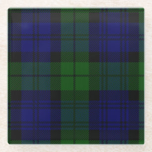 Tartan Blue Green Kariert Glasuntersetzer