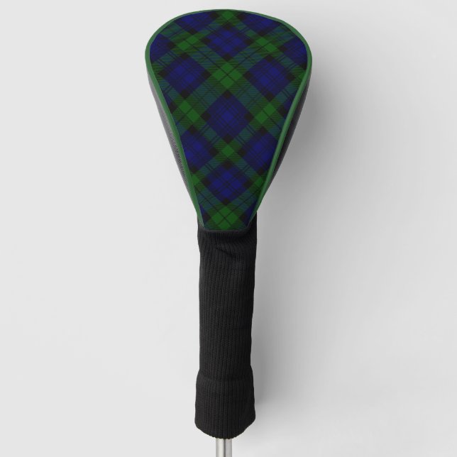 Tartan Blue Green Kariert Golf Headcover (Vorderseite)