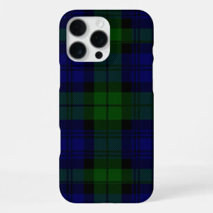 Tartan Blue Green Kariert iPhone 16 Pro Max Hülle