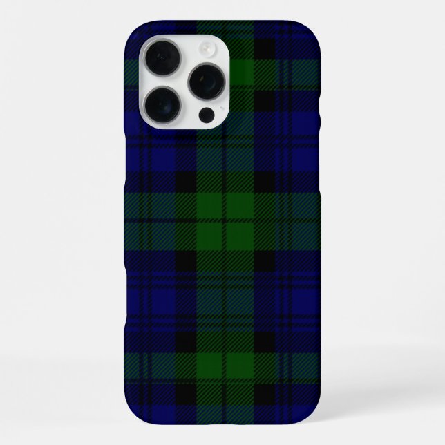 Tartan Blue Green Kariert iPhone Hülle (Rückseite)
