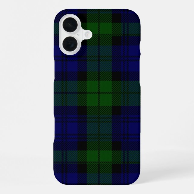 Tartan Blue Green Kariert iPhone Hülle (Rückseite)