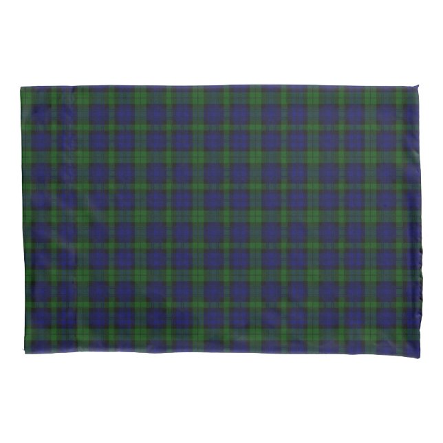 Tartan Blue Green Kariert Kissenbezug (Vorderseite-Links)