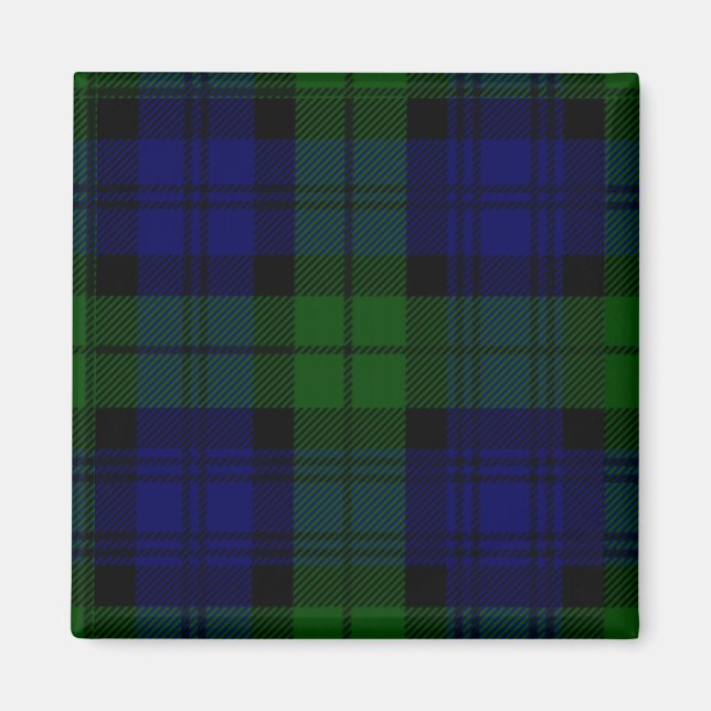 Tartan Blue Green Kariert Magnet (Vorne)
