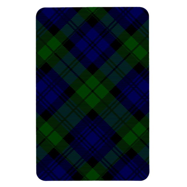 Tartan Blue Green Kariert Magnet (Vertikal)
