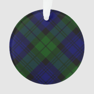 Tartan Blue Green Kariert Ornament