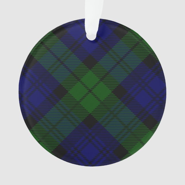 Tartan Blue Green Kariert Ornament (Vorderseite)