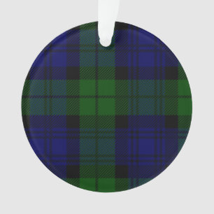 Tartan Blue Green Kariert Ornament